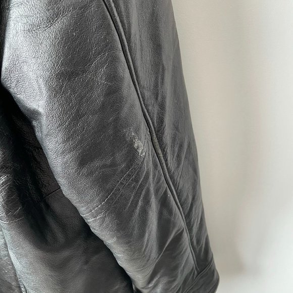 Wilsons Leather Faux Fur Hooded Vintage Jacket Sz 1X - Picture 6 of 11